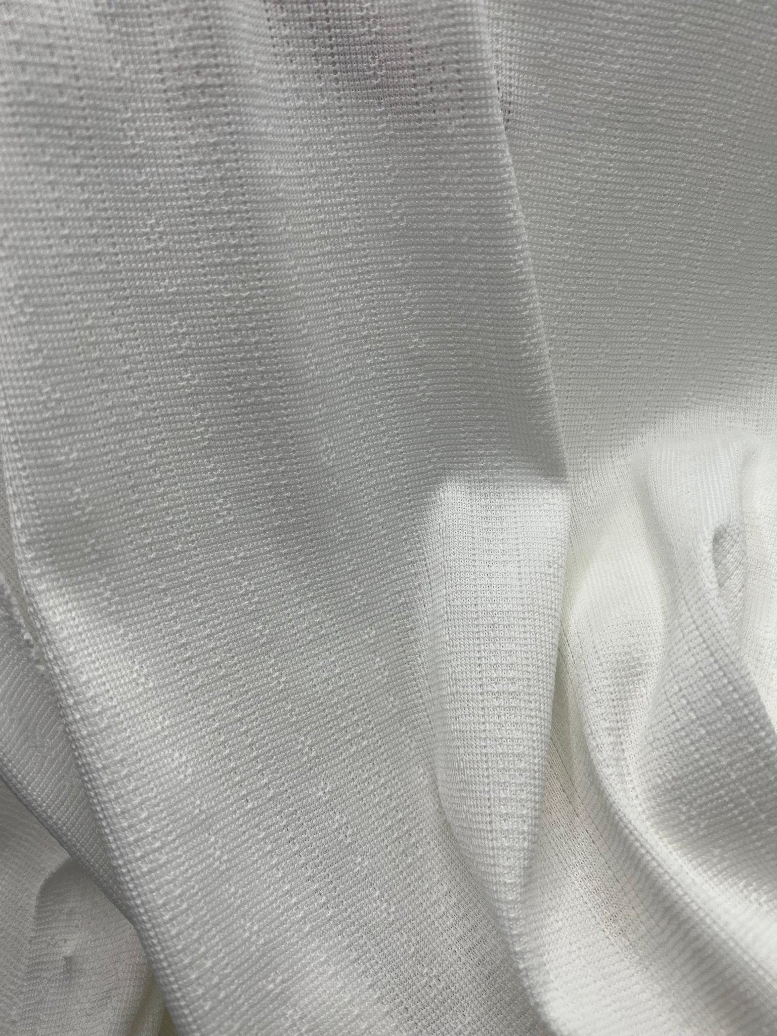 Ivory Pointelle Stretch Fabric 2 Way Stretch Fabric - T9 Fabrics